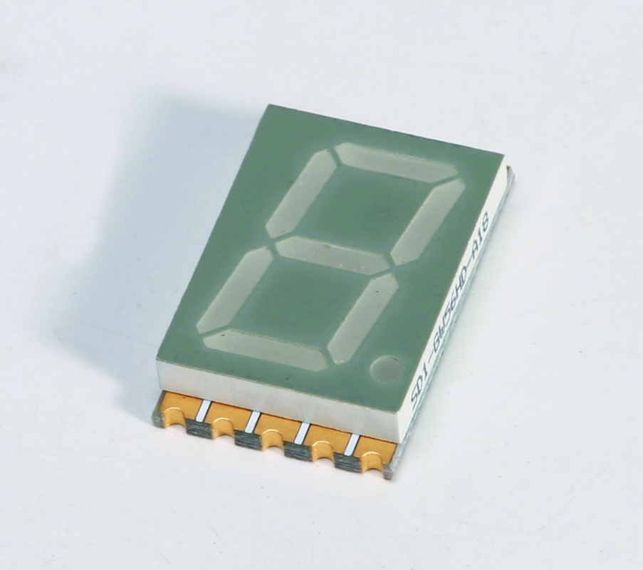 Gray Face Single Digit 7 Segment Display 0.2 Inch SMD For Indoor OEM